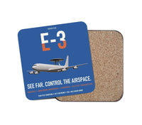 Thumbnail for E-3 Sentry AWACS design on blue 1 piece coaster