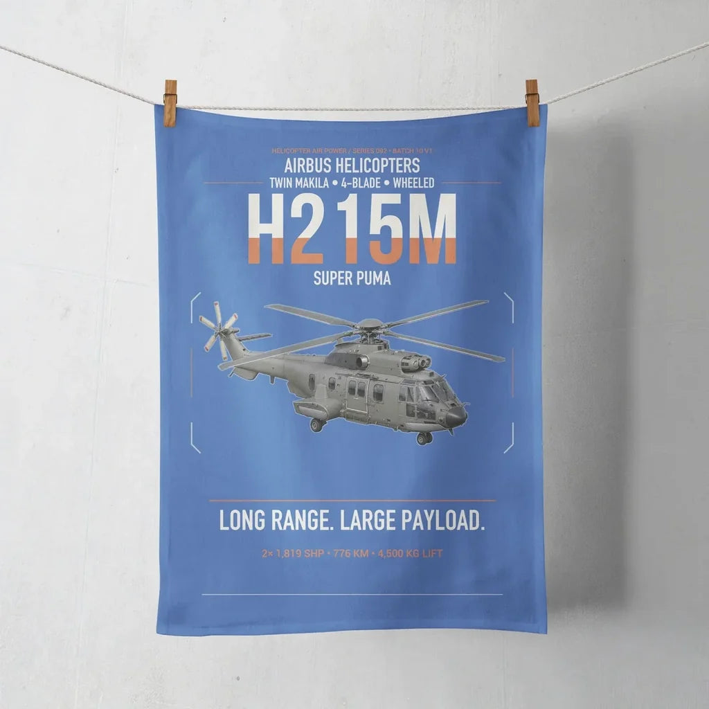 Airbus H215M design on blue towel