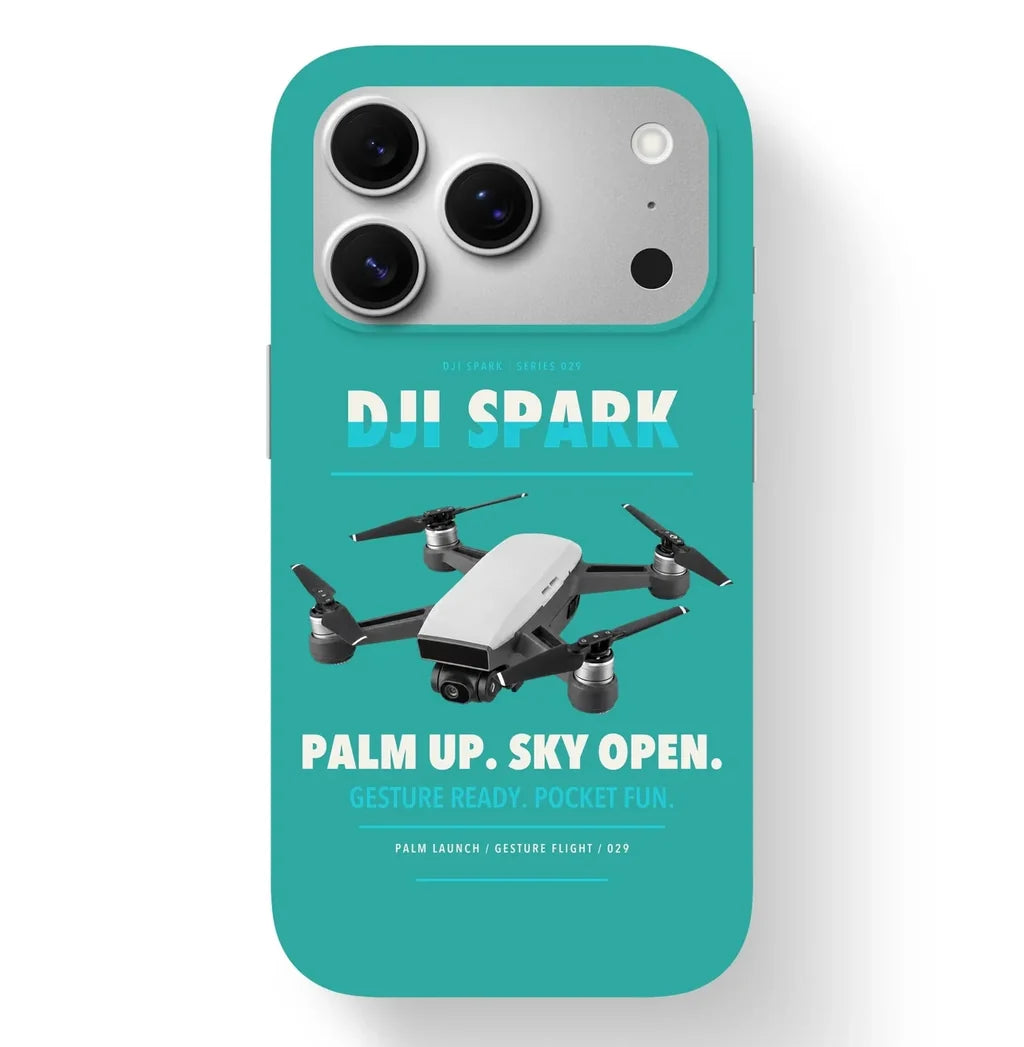 DJI Spark Case design on turquoise iphone case