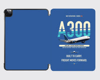 Thumbnail for Airbus A300-600F design on blue ipad tablet case