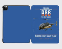 Thumbnail for Robinson R66 design on blue ipad tablet case