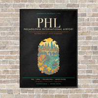 Thumbnail for Philadelphia International Airport PHL - Canvas Framed - Black