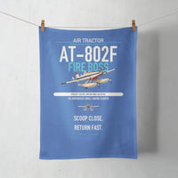 Thumbnail for Air Tractor AT-802F Fire Boss design on blue towel