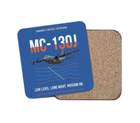 Thumbnail for MC-130J COMMANDO II design on blue 1 piece coaster