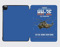 Thumbnail for Sikorsky HH-3E Jolly Green Giant design on blue ipad tablet case