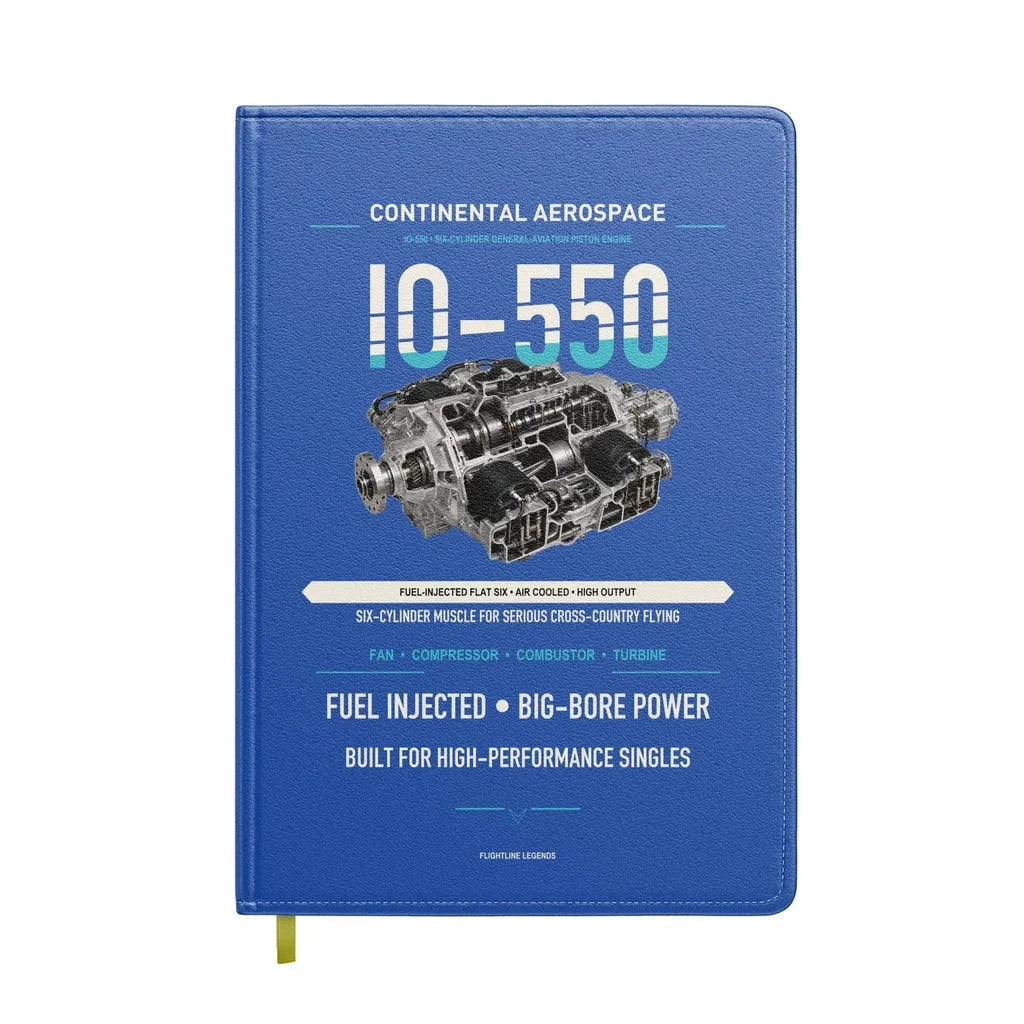IO-550 design on blue notebook