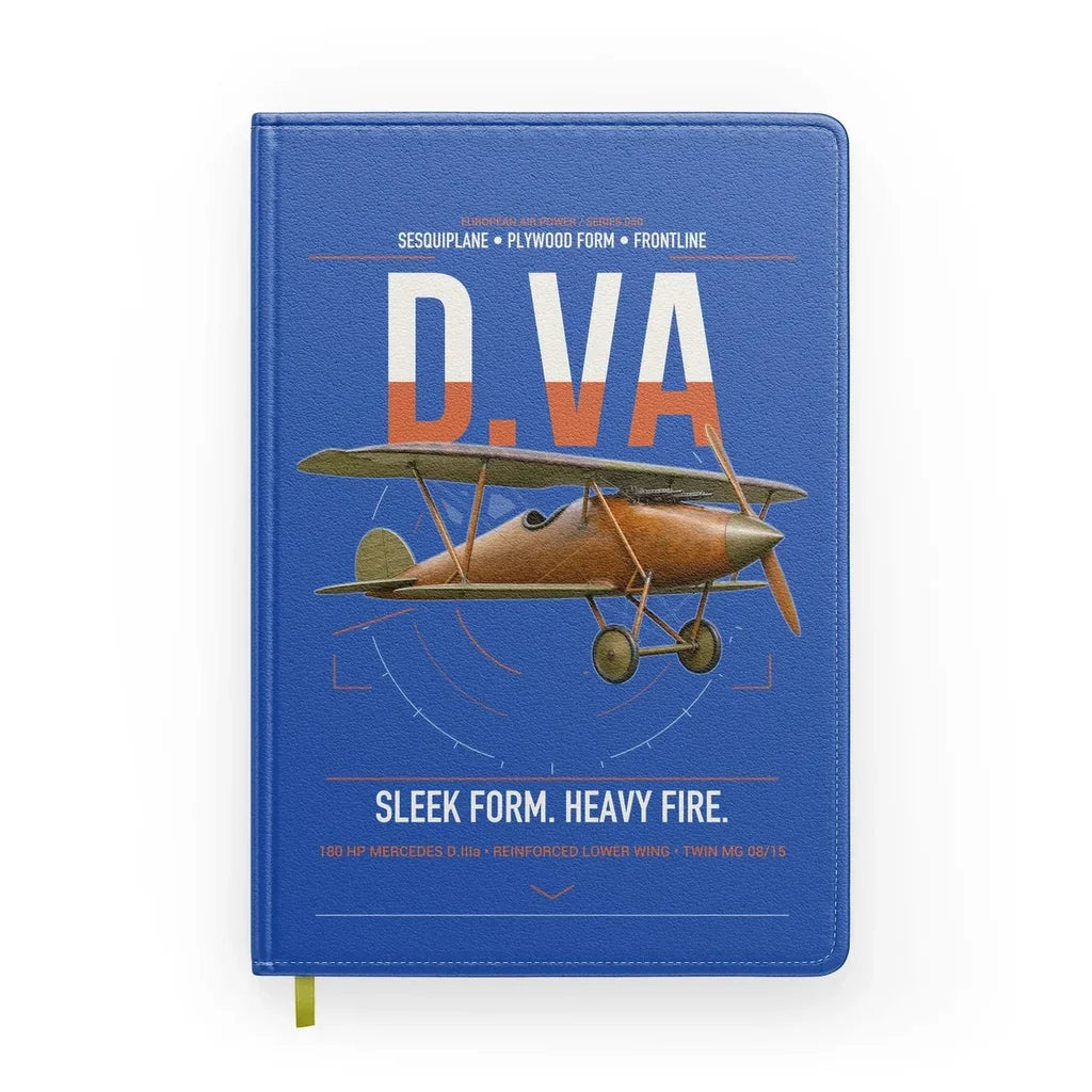 Albatros D.Va design on blue notebook