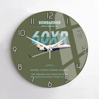 Thumbnail for Bombardier Learjet 60XR design on green army no frame wall clock