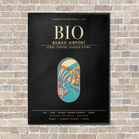 Thumbnail for Bilbao Airport BIO - Canvas Framed - Black