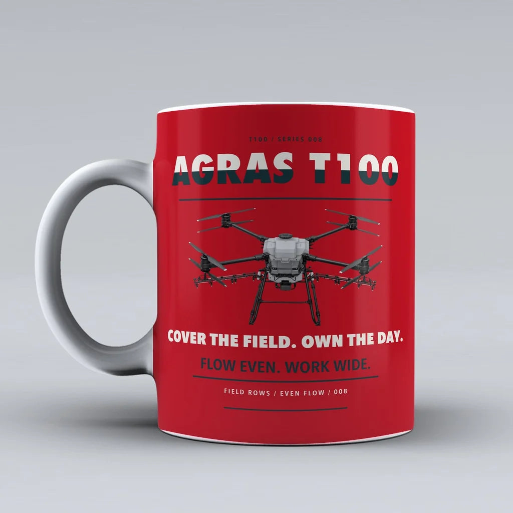 Agras T100 Mug design on red dji