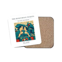 Thumbnail for The Honeymoon Tickets - Designed Coasters design on white 1-piece