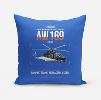 Thumbnail for Leonardo AW169 design on blue pillow