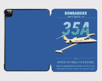 Thumbnail for Bombardier Learjet 35A design on blue ipad tablet case