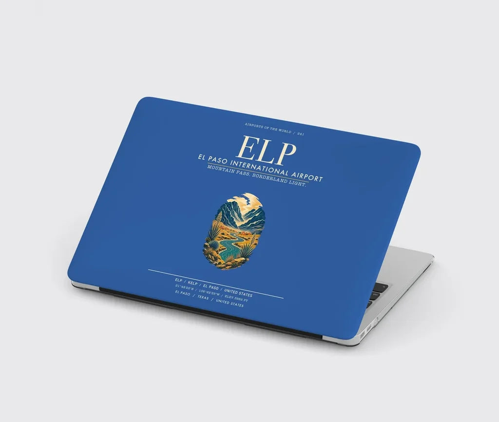 El Paso International Airport (ELP) design on blue MacBook case