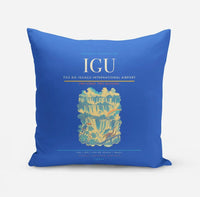 Thumbnail for Foz do Iguaçu International Airport (IGU) design on blue pillow