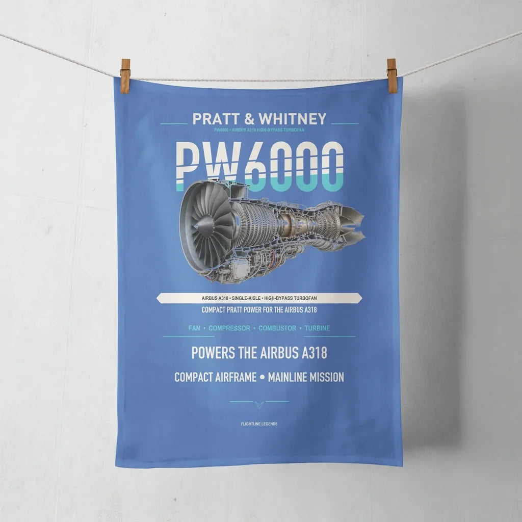 PW6000 design on blue towel