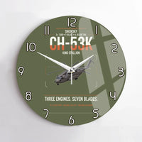Thumbnail for Sikorsky CH-53K King Stallion design on green army no frame wall clock