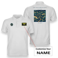 Thumbnail for VINTAGE G4133 - The Night Freight Jets - Double-Side Polo T-Shirt design on white+name