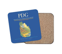 Thumbnail for Minangkabau International Airport (PDG) design on blue 1 piece coaster