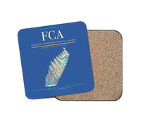 Thumbnail for Glacier Park International Airport (FCA) design on blue 1 piece coaster