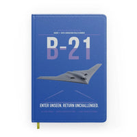 Thumbnail for B-21 Raider design on blue notebook