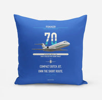 Thumbnail for Fokker 70 design on blue pillow