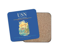 Thumbnail for Ulsan Airport (USN) design on blue 1 piece coaster