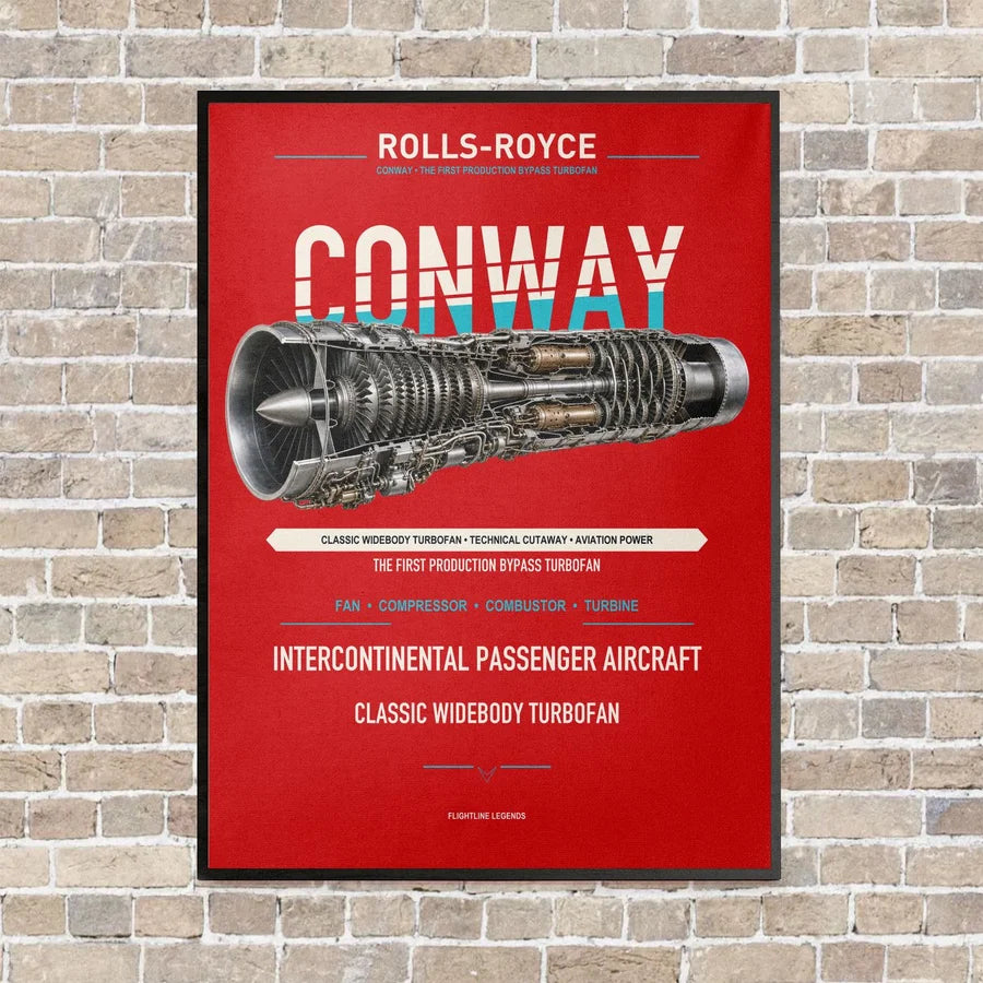 CONWAY vertical canvas print - framed - red background