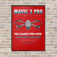 Thumbnail for DJI Mavic 2 Pro vertical canvas print - framed - red background