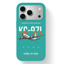 Thumbnail for KC-97L STRATOFREIGHTER design on turquoise magsafe iphone case, for iPhone 17 Pro