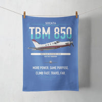Thumbnail for Socata TBM 850 design on blue towel