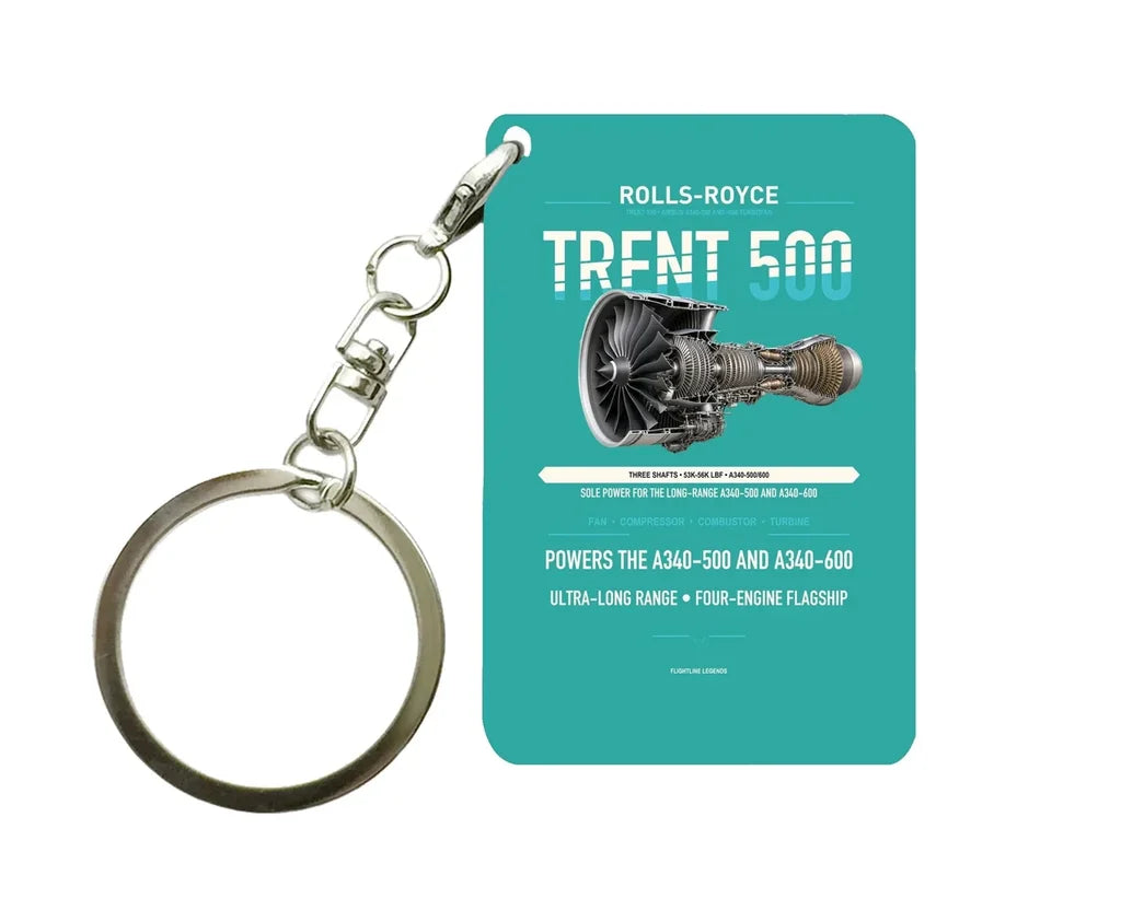 TRENT 500 Key Chain design on turquoise key chain