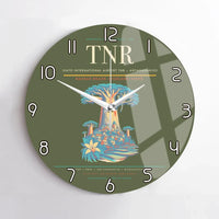 Thumbnail for Ivato International Airport (TNR) design on green army no frame wall clock