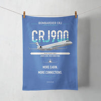 Thumbnail for Bombardier CRJ900 design on blue towel