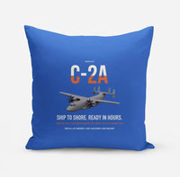Thumbnail for C-2A Greyhound design on blue pillow