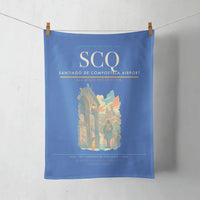 Thumbnail for Santiago de Compostela Airport (SCQ) design on blue towel
