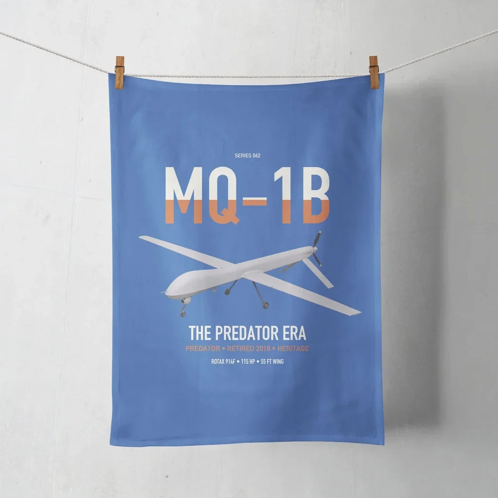 MQ-1B Predator design on blue towel