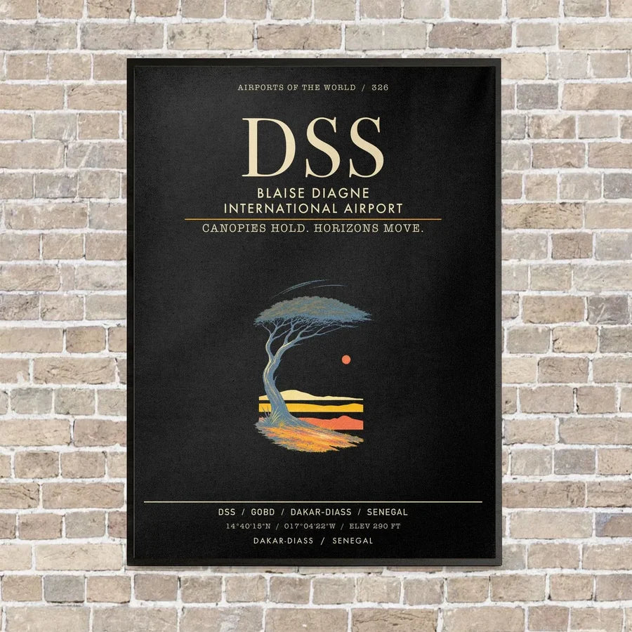 Blaise Diagne International Airport DSS - Canvas Framed - Black