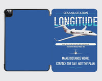 Thumbnail for Cessna Citation Longitude design on blue ipad tablet case