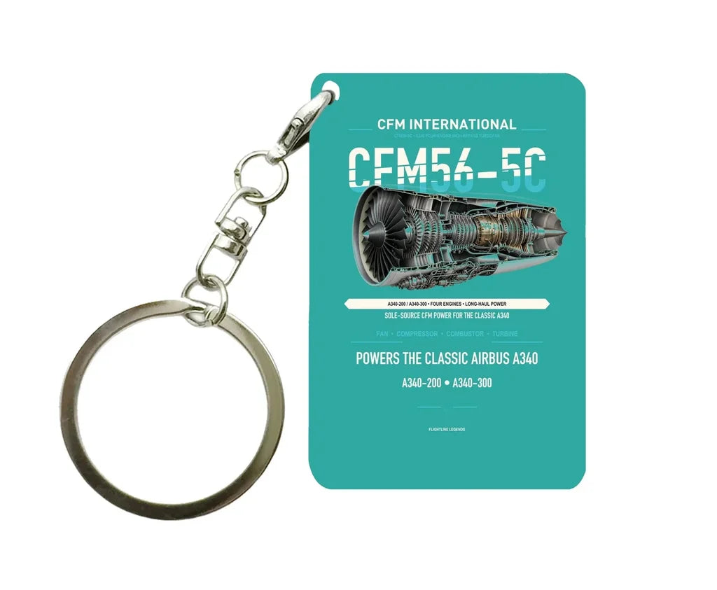 CFM56-5C Key Chain design on turquoise key chain