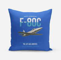 Thumbnail for F-80C Shooting Star design on blue pillow