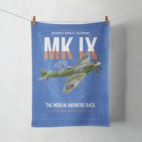 Thumbnail for Supermarine Spitfire Mk IX design on blue towel