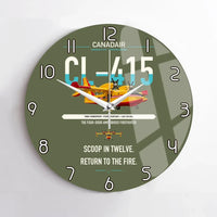Thumbnail for Canadair CL-415 design on green army no frame wall clock