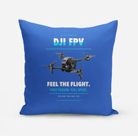 Thumbnail for DJI FPV design on blue pillow