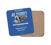 Thumbnail for AE 2100D3 design on blue 1 piece coaster