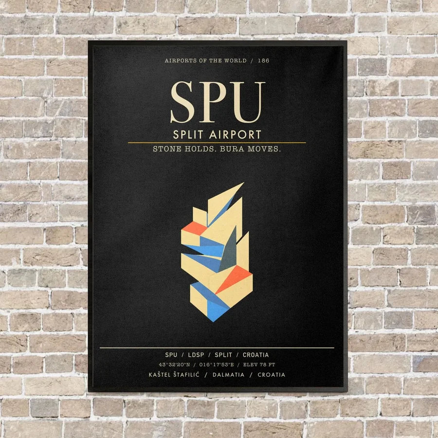 Split Airport SPU - Canvas Framed - Black