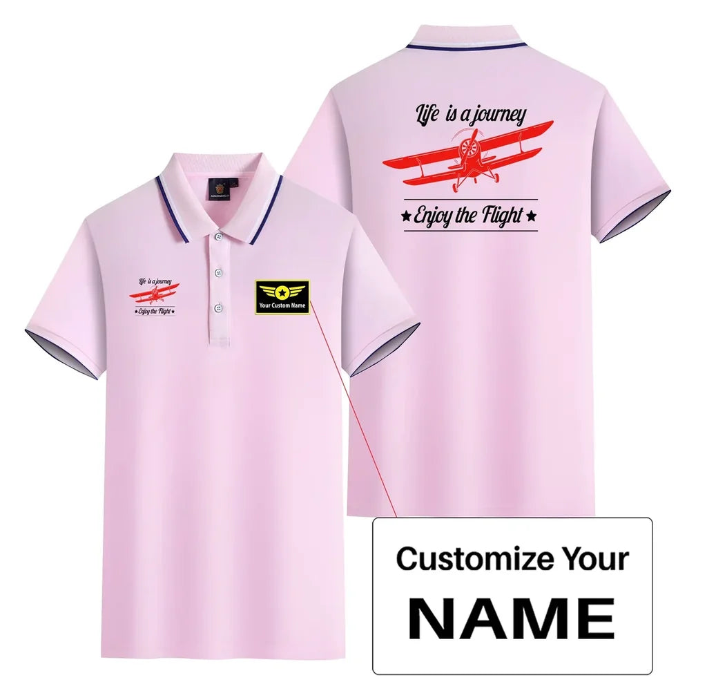 Customisable Life is a journey Enjoy Polo Shirt - view 15