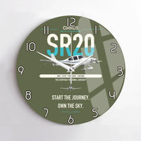 Thumbnail for Cirrus SR20 design on green army no frame wall clock