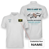 Thumbnail for Autel EVO II Dual 640T V3 design on white polo with custom name badge