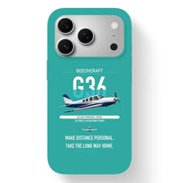 Thumbnail for Beechcraft Bonanza G36 design on turquoise magsafe iphone case, for iPhone 17 Pro